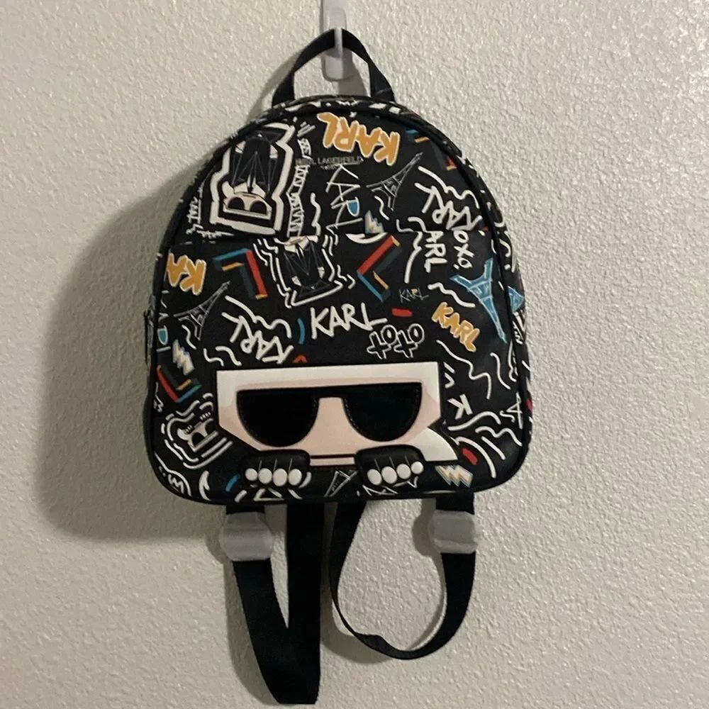 NWT- Karl Lagerfeld- Maybelle graphic mini backpack
